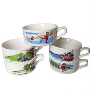 Vintage Campbell Soup Bowls/Mugs-Set of 5